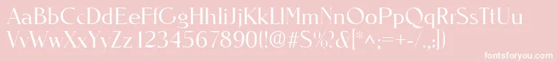 NevadalhRegular Font – White Fonts on Pink Background