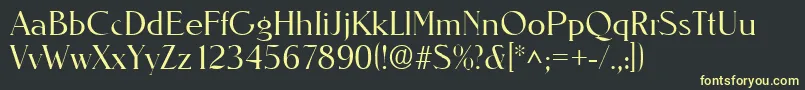 NevadalhRegular Font – Yellow Fonts on Black Background