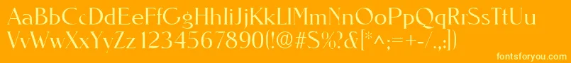 NevadalhRegular Font – Yellow Fonts on Orange Background