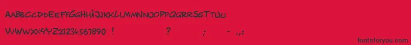 Police MusicosVariantComics – polices noires sur fond rouge
