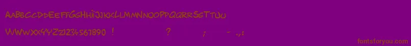MusicosVariantComics Font – Brown Fonts on Purple Background