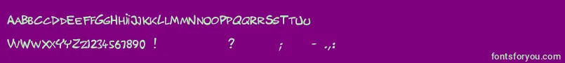 MusicosVariantComics Font – Green Fonts on Purple Background