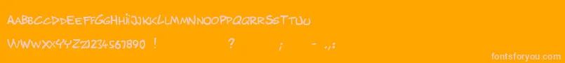 MusicosVariantComics Font – Pink Fonts on Orange Background