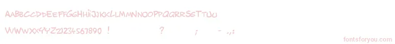 MusicosVariantComics-Schriftart – Rosa Schriften auf weißem Hintergrund