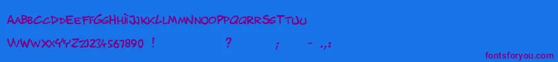 MusicosVariantComics Font – Purple Fonts on Blue Background