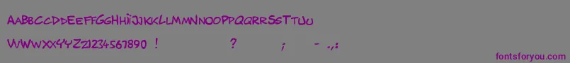 MusicosVariantComics-Schriftart – Violette Schriften auf grauem Hintergrund