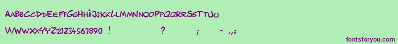 More about MusicosVariantComics Font MusicosVariantComics Font – Purple Fonts on Green Background