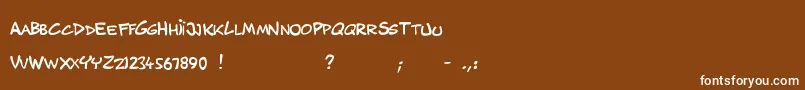 Fonte MusicosVariantComics – fontes brancas em um fundo marrom