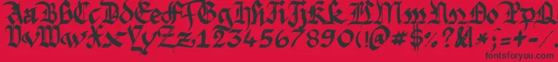 Argfasts Font – Black Fonts on Red Background