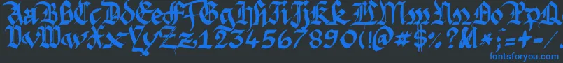 Argfasts Font – Blue Fonts on Black Background