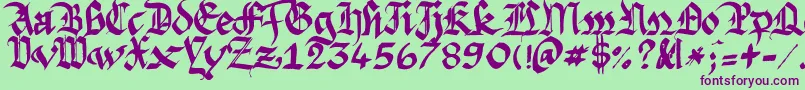 Argfasts Font – Purple Fonts on Green Background