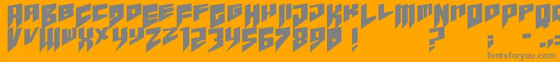 PandoralimiterTeabeer Font – Gray Fonts on Orange Background