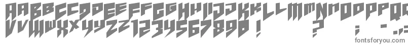PandoralimiterTeabeer-fontti – harmaat kirjasimet valkoisella taustalla