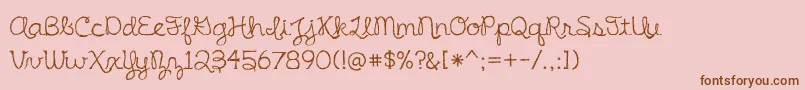 BmdIrishSpaghetti Font – Brown Fonts on Pink Background