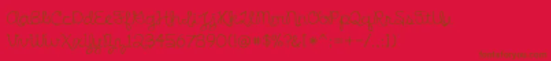 BmdIrishSpaghetti Font – Brown Fonts on Red Background