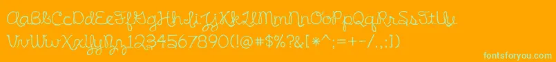 BmdIrishSpaghetti Font – Green Fonts on Orange Background