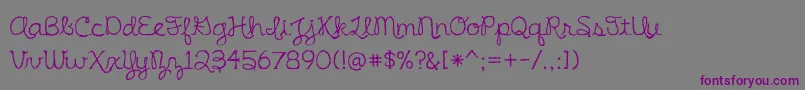 BmdIrishSpaghetti Font – Purple Fonts on Gray Background