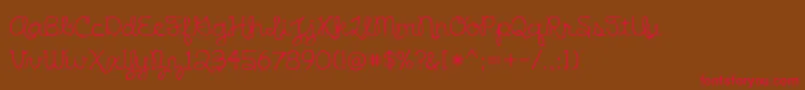 BmdIrishSpaghetti Font – Red Fonts on Brown Background