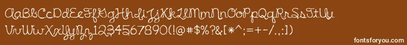 BmdIrishSpaghetti Font – White Fonts on Brown Background