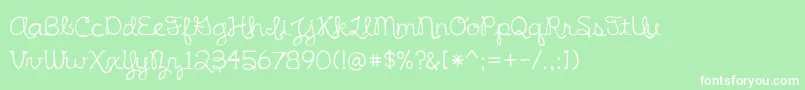 BmdIrishSpaghetti Font – White Fonts on Green Background