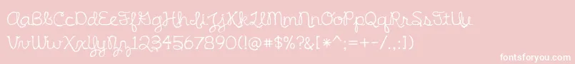 BmdIrishSpaghetti Font – White Fonts on Pink Background