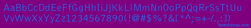 フォントBellgothicstdLight – 紫色の背景に青い文字