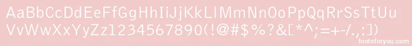 フォントBellgothicstdLight – ピンクの背景に白い文字