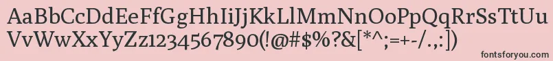 PolyRegular Font – Black Fonts on Pink Background