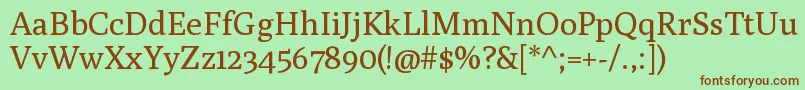 PolyRegular Font – Brown Fonts on Green Background