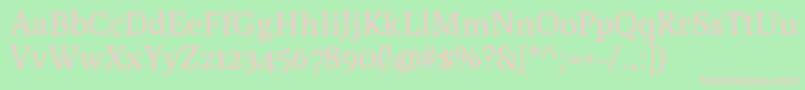 PolyRegular Font – Pink Fonts on Green Background