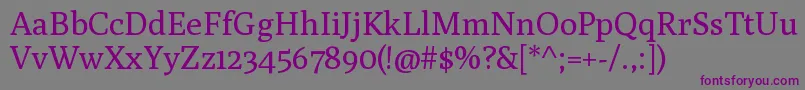 PolyRegular Font – Purple Fonts on Gray Background