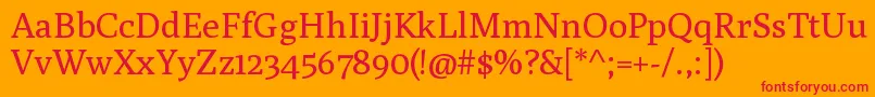 PolyRegular Font – Red Fonts on Orange Background