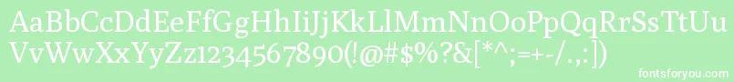 PolyRegular Font – White Fonts on Green Background