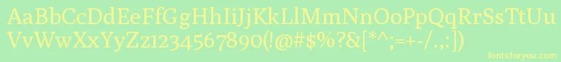 PolyRegular Font – Yellow Fonts on Green Background