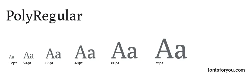 PolyRegular Font Sizes