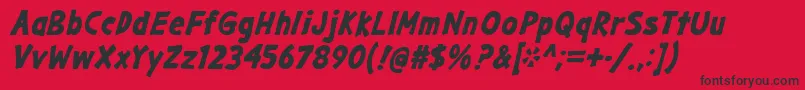 GargleBdIt Font – Black Fonts on Red Background