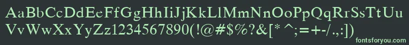 Шрифт DutchNormal – зелёные шрифты на чёрном фоне