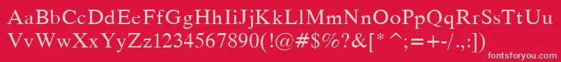 DutchNormal Font – Pink Fonts on Red Background
