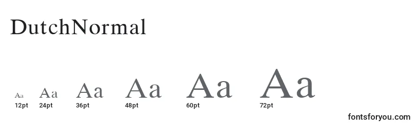 DutchNormal Font Sizes