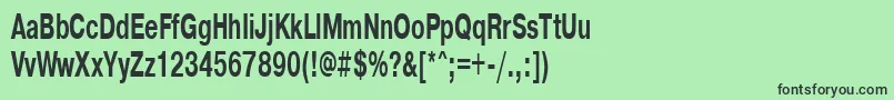フォントPragmaticactt60b – 緑の背景に黒い文字