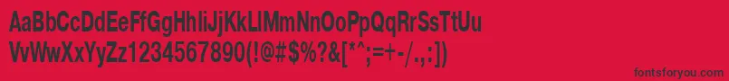 フォントPragmaticactt60b – 赤い背景に黒い文字
