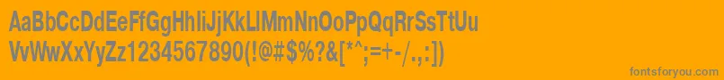 フォントPragmaticactt60b – オレンジの背景に灰色の文字