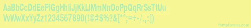 Pragmaticactt60b Font – Green Fonts on Yellow Background
