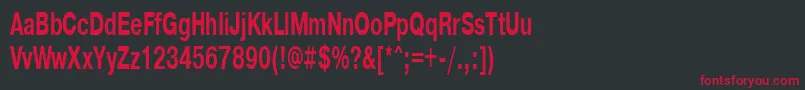 Pragmaticactt60b Font – Red Fonts on Black Background