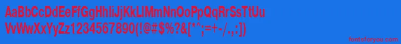フォントPragmaticactt60b – 赤い文字の青い背景
