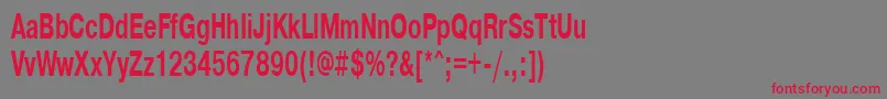 フォントPragmaticactt60b – 赤い文字の灰色の背景