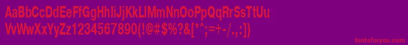 フォントPragmaticactt60b – 紫の背景に赤い文字