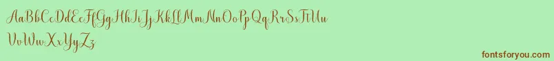 MistletoeScriptDemo Font – Brown Fonts on Green Background