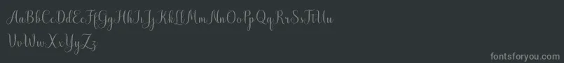 MistletoeScriptDemo Font – Gray Fonts on Black Background