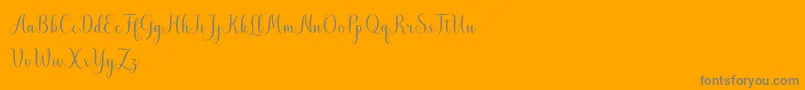 MistletoeScriptDemo Font – Gray Fonts on Orange Background